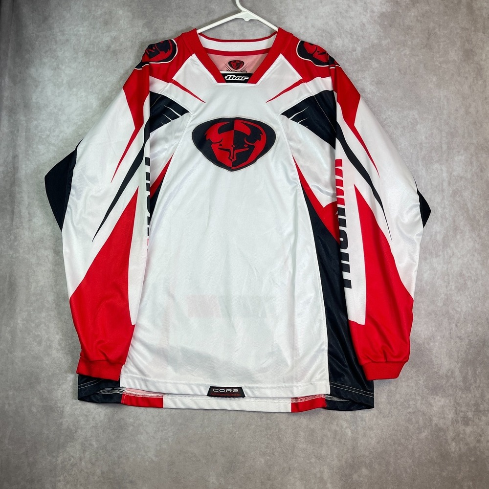 Thor MX Motocross Jersey Shirt Mens Large Stretch Performance Long Sleeve Core